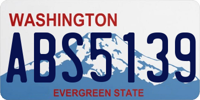 WA license plate ABS5139