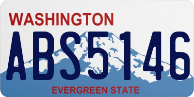 WA license plate ABS5146