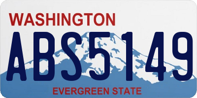 WA license plate ABS5149