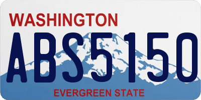 WA license plate ABS5150