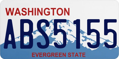 WA license plate ABS5155