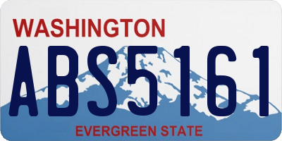 WA license plate ABS5161