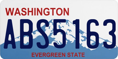 WA license plate ABS5163