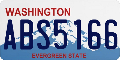 WA license plate ABS5166
