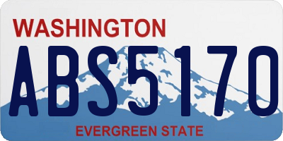 WA license plate ABS5170