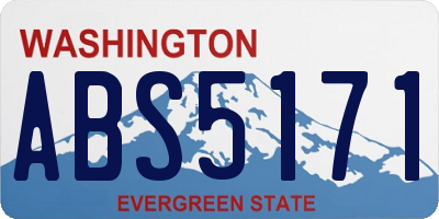 WA license plate ABS5171