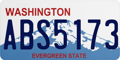 WA license plate ABS5173