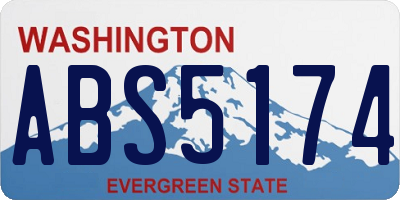 WA license plate ABS5174