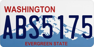 WA license plate ABS5175