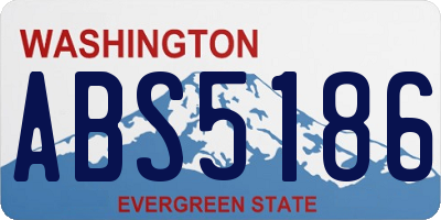 WA license plate ABS5186