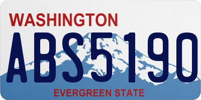 WA license plate ABS5190