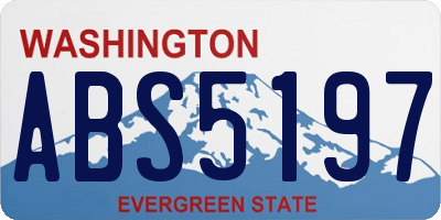 WA license plate ABS5197