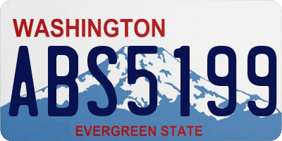 WA license plate ABS5199