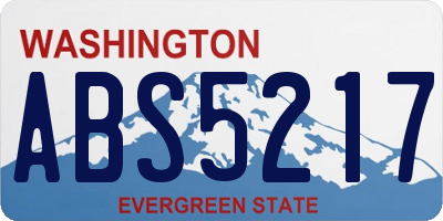 WA license plate ABS5217