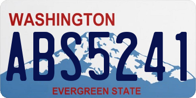 WA license plate ABS5241