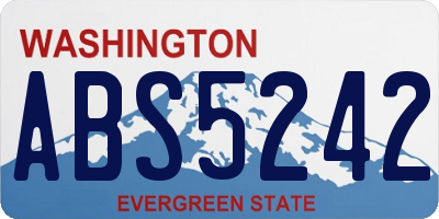 WA license plate ABS5242