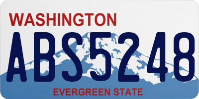 WA license plate ABS5248