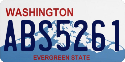 WA license plate ABS5261