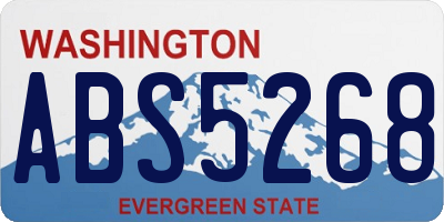 WA license plate ABS5268