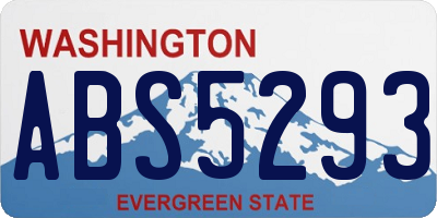 WA license plate ABS5293