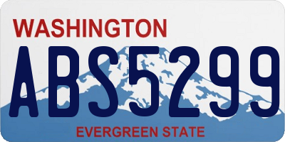 WA license plate ABS5299