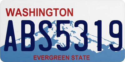 WA license plate ABS5319