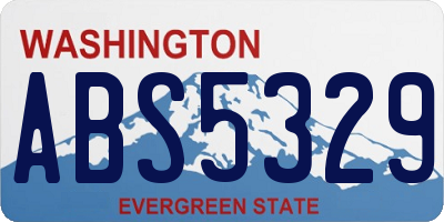WA license plate ABS5329