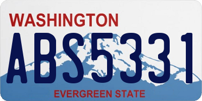 WA license plate ABS5331
