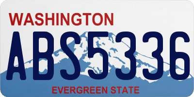 WA license plate ABS5336