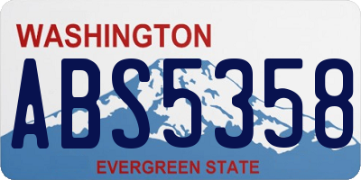 WA license plate ABS5358