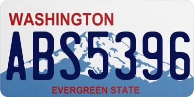 WA license plate ABS5396