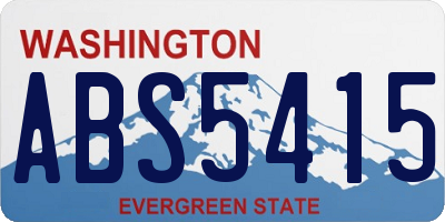 WA license plate ABS5415