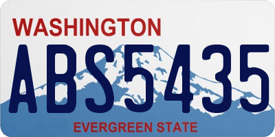 WA license plate ABS5435