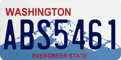 WA license plate ABS5461