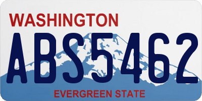 WA license plate ABS5462