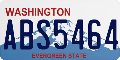 WA license plate ABS5464