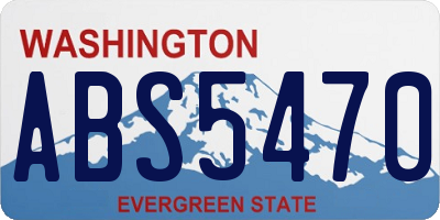 WA license plate ABS5470