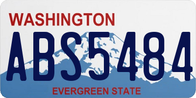 WA license plate ABS5484