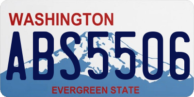 WA license plate ABS5506