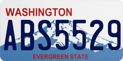 WA license plate ABS5529