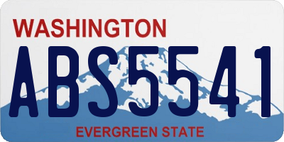 WA license plate ABS5541