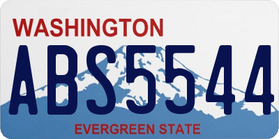 WA license plate ABS5544