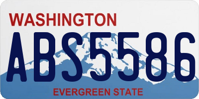 WA license plate ABS5586