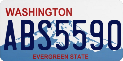 WA license plate ABS5590