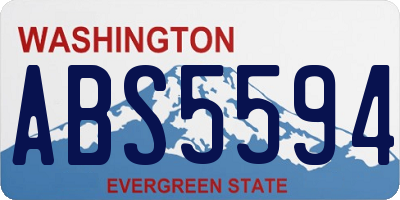 WA license plate ABS5594