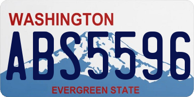 WA license plate ABS5596