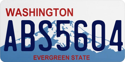 WA license plate ABS5604