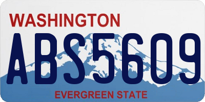 WA license plate ABS5609