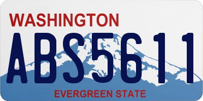 WA license plate ABS5611