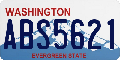 WA license plate ABS5621
